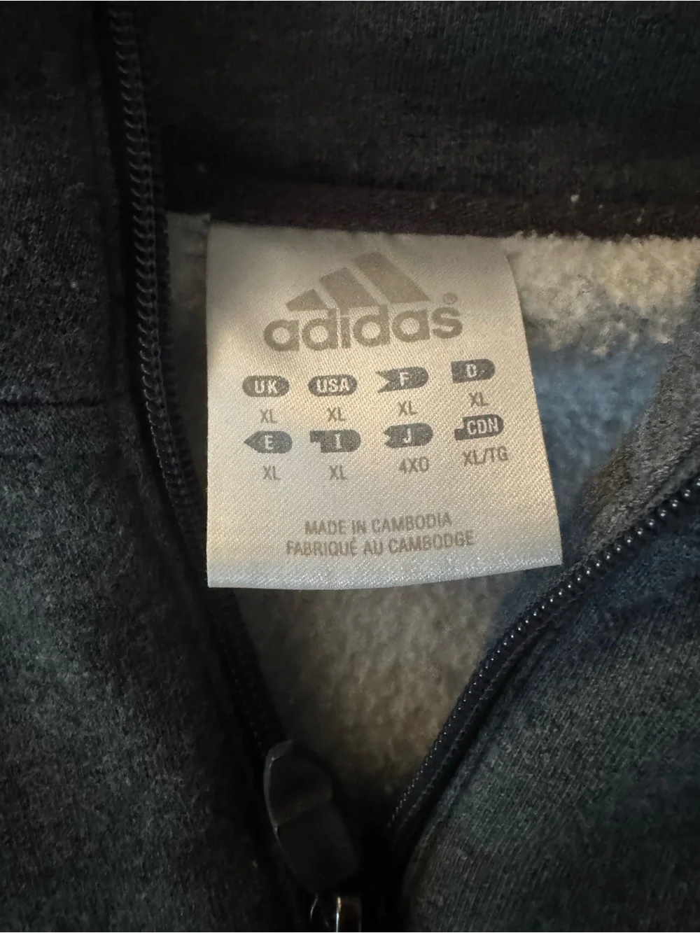 adidas Men's Dark Gray Half-Zip Pullover Sweater